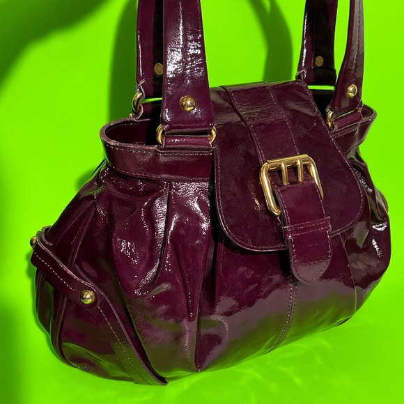 Dooney & Bourke Glossy Burgundy Shoulder Bag - Picture 6 of 15